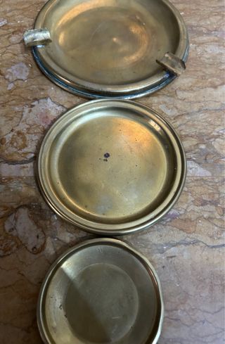 Posaceneri vintage in ottone