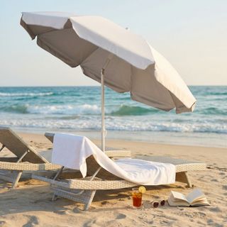 Ombrellone da Spiaggia 2,3M Poliestere e Alluminio