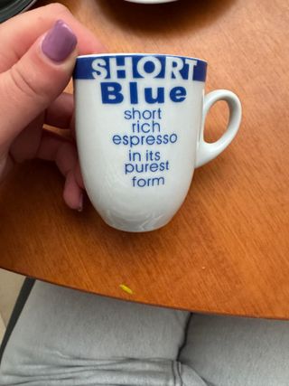 Set 4 Tazzine Caffè Espresso Short Blue Short Blac