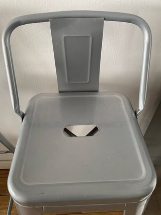 Taburetes metálicos Torix con respaldo 2 unidades