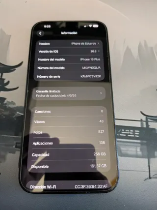 iPhone 16 Plus 256 GB Negro