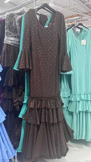 Vestido Flamenco Marrón Chocolate Talla S