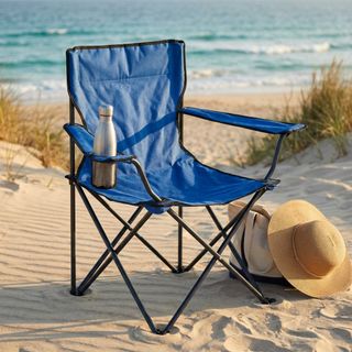 Sedia da Spiaggia 82cm Pieghevole Tessuto Oxford