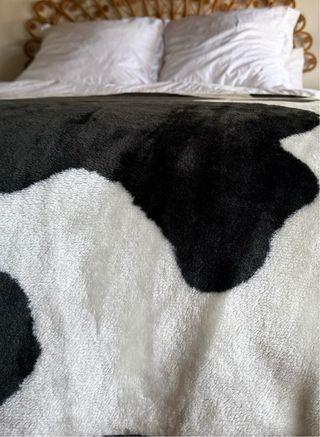 Manta Doble Pelo Corto Estampado Vaca