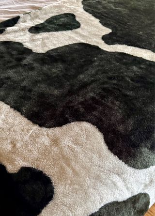 Manta Doble Pelo Corto Estampado Vaca