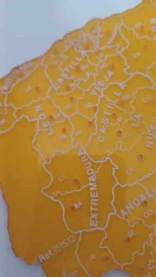 Mapa de España de plástico