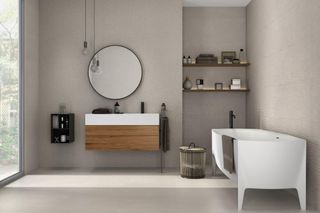 Azulejo Porcelánico Gris Neutro 40x120