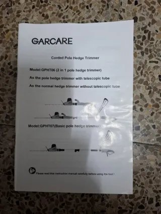 Cortasetos Eléctrico Garcare con Extensión