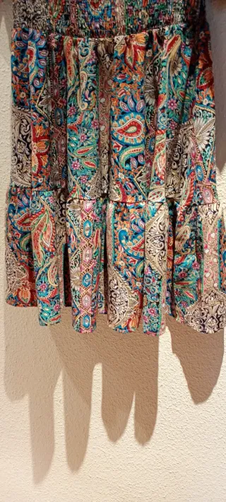 Vestido bohemio estampado multicolor