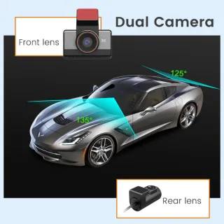 Cámara Dash Cam 2K WiFi GPS 4G LTE