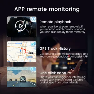 Cámara Dash Cam 2K WiFi GPS 4G LTE