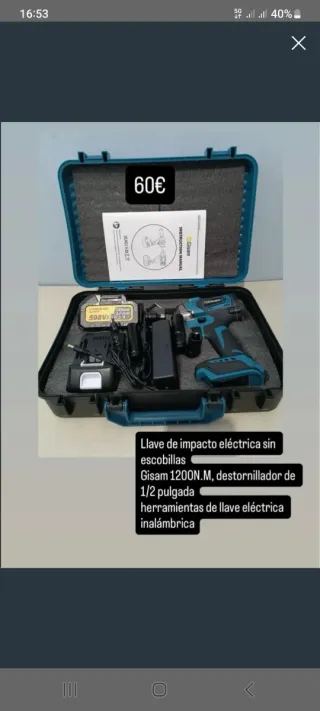 Llave de impacto Gisam 1200N.M 1/2