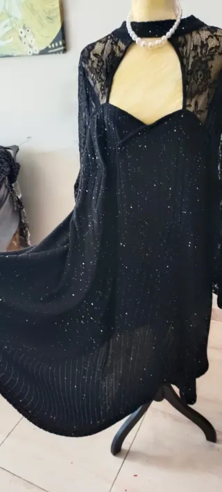 Vestido fiesta negro polvo de hadas 56