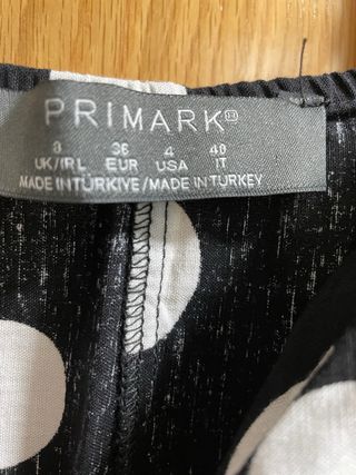 Vestido largo lunares blanco y negro