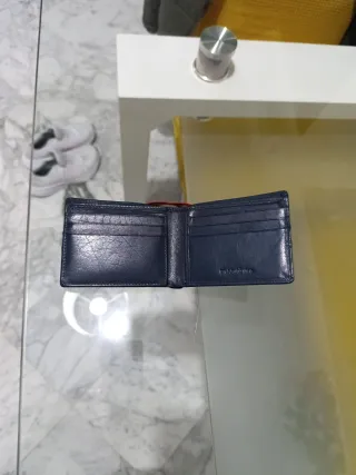 Cartera de piel Pieles negra con banda