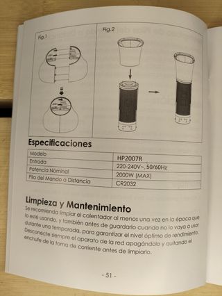 Calefactor portátil
