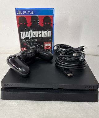 PS4 Slim 1TB + Mando + Wolfenstein