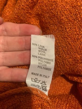 Cardigan donna arancione Made in Italy tg 4XL