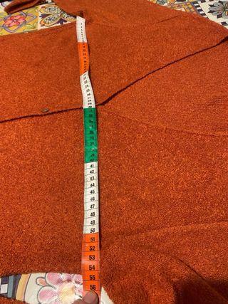 Cardigan donna arancione Made in Italy tg 4XL