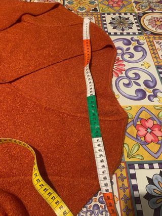 Cardigan donna arancione Made in Italy tg 4XL