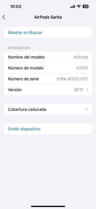 Airpods Apple Blancos.