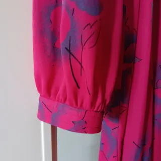 Vestido vintage floral manga larga