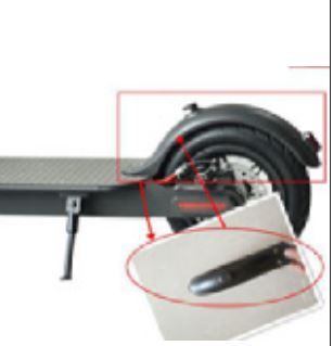 Guardabarros patinete Xiaomi y zwheel E9 con luz