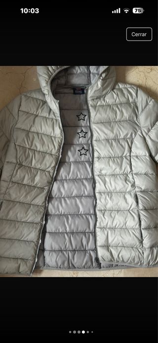 Chaqueta Acolchada Plateada Norway Nautical