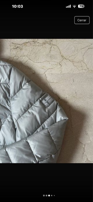 Chaqueta Acolchada Plateada Norway Nautical