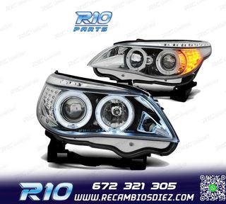 FAROS BMW E60 E61 03-07 ANGEL EYES LED INTERMITENTES