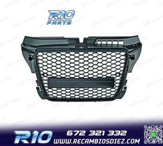PARRILLA AUDI A3 8P 8PA 08-12 LOOK RS3 NEGRO