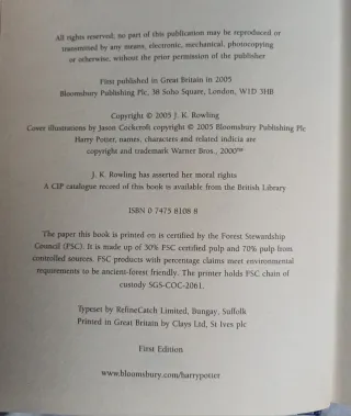 LIBRO HARRY POTTER and the Half-Blood Prince.