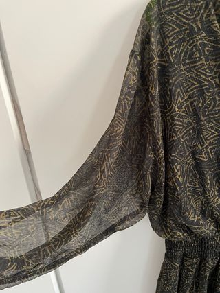 Vestido Zara Negro y Dorado