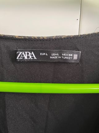 Vestido Zara Negro y Dorado