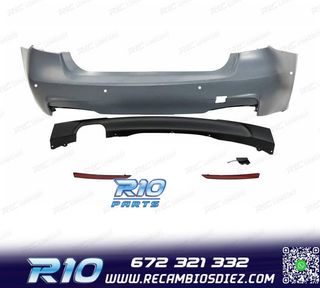 PARAGOLPES TRASERO BMW F30 LOOK M PDC DOBLE SALIDA DE ESCAPE