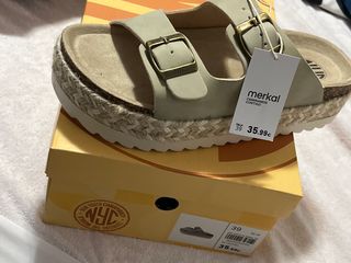 Sandalias Merkal Verde Talla 39