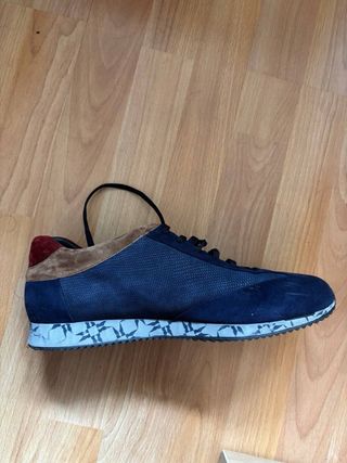 Mocasines Moreschi Azul y Marrón Ante