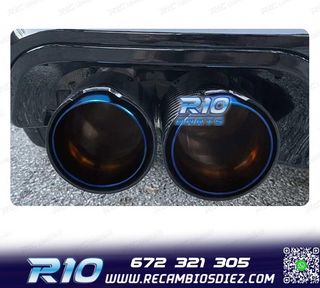 COLA ESCAPE DERECHA BMW LOOK M PERFORMANCE AZUL CARBONO