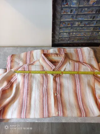 Camisa Célio Rayas Naranja/Rosa Talla XL