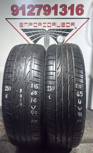 215 65 16 V BRIDGESTONE RUEDA AL 90% VIDA UTIL