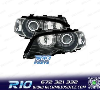 FAROS BMW E46 COUPE 99-03 OJOS ANGEL CCFL INTERMITENTES FOND