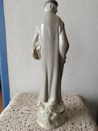 Figura Lladro Viejo con Violín Porcelana