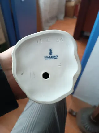 Figura Lladro Viejo con Violín Porcelana