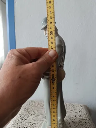 Figura Lladro Viejo con Violín Porcelana