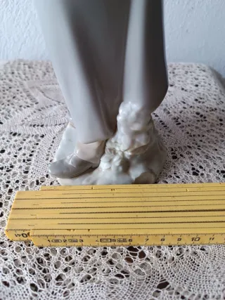 Figura Lladro Viejo con Violín Porcelana