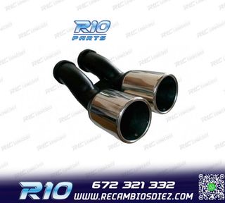 COLA ESCAPE DOBLE REDONDA ACERO INOX SEAT AUDI VOLKSWAGEN VW