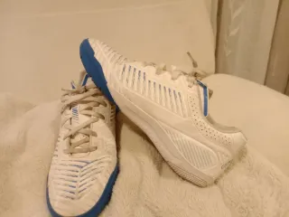 Zapatillas Fútbol Sala Talla 42 Blancas y Azules