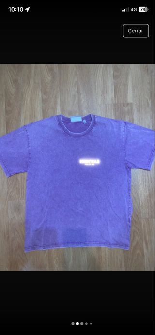 Camiseta Essentials Fear of God Morada Talla M