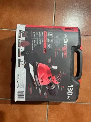 Lijadora WORCGRIP PRO 130W con maletín