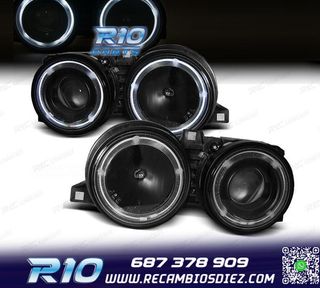 FAROS OJOS ANGEL BMW E30 82-94 FONDO NEGRO